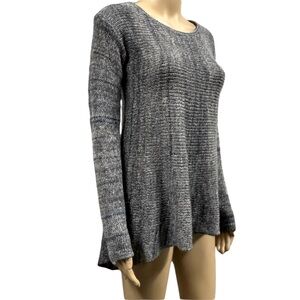Max Edition Grey Blue A Line Asymmetrical High Low Lightweight Knit Sweater S
